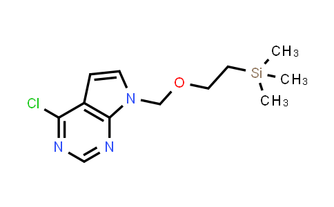 CAS No. 941685-26-3, 4-Chloro-7-{[2-(trimethylsilyl)ethoxy]methyl}-7H-pyrrolo[2,3-d]pyrimidine
