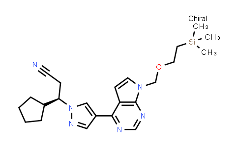 CAS No. 941685-40-1, (βR)-β-Cyclopentyl-4-[7-[[2-(trimethylsilyl)ethoxy]methyl]-7H-pyrrolo[2,3-d]pyrimidin-4-yl]-1H-pyrazole-1-propanenitrile