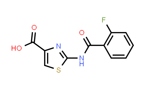 CAS No. 941869-55-2, 2-[(2-Fluorobenzoyl)amino]-1,3-thiazole-4-carboxylic acid