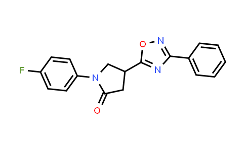 CAS No. 941997-60-0, 1-(4-Fluorophenyl)-4-(3-phenyl-1,2,4-oxadiazol-5-yl)pyrrolidin-2-one