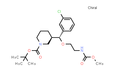 CAS No. 942142-79-2, (R)-tert-butyl 3-((R)-(3-chlorophenyl)(2-((methoxycarbonyl)amino)ethoxy)methyl)piperidine-1-carboxylate
