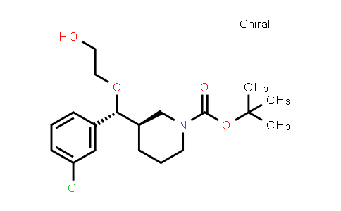 CAS No. 942145-03-1, (R)-Tert-butyl 3-((R)-(3-chlorophenyl)(2-hydroxyethoxy)methyl)piperidine-1-carboxylate