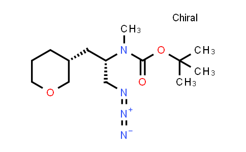 CAS No. 942145-26-8, tert-Butyl ((S)-1-azido-3-((R)-tetrahydro-2H-pyran-3-yl)propan-2-yl)(methyl)carbamate