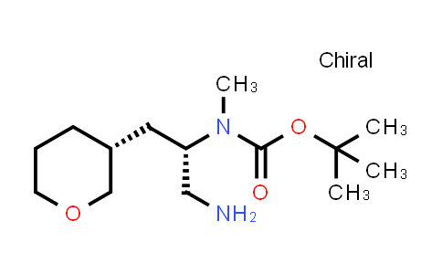 MC581562 | 942145-27-9 | tert-Butyl ((S)-1-amino-3-((R)-tetrahydro-2H-pyran-3-yl)propan-2-yl)(methyl)carbamate