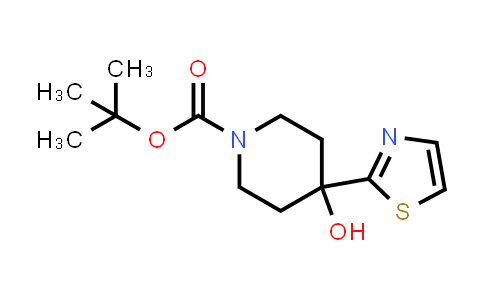 CAS No. 942185-02-6, 4-Hydroxy-4-(thiazol-2-yl)piperidine-1-carboxylic acid tert-butyl ester