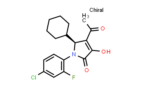 MC581577 | 942222-78-8 | 2H-Pyrrol-2-one, 4-acetyl-1-(4-chloro-2-fluorophenyl)-5-cyclohexyl-1,5-dihydro-3-hydroxy-, (5S)-