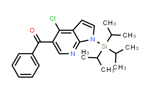 CAS No. 942261-82-7, (4-chloro-1-(triisopropylsilyl)-1H-pyrrolo[2,3-b]pyridin-5-yl)(phenyl)methanone