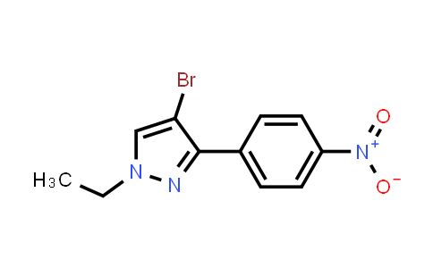 CAS No. 942920-12-9, 4-Bromo-1-ethyl-3-(4-nitrophenyl)-1H-pyrazole