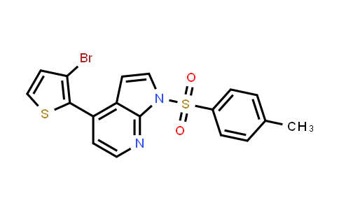 CAS No. 942920-42-5, 4-(3-Bromothiophen-2-yl)-1-tosyl-1H-pyrrolo[2,3-b]pyridine