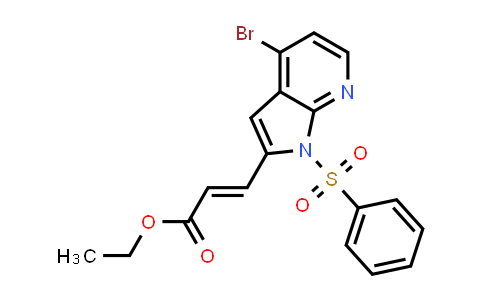 CAS No. 942920-84-5, 2-Propenoic acid, 3-[4-bromo-1-(phenylsulfonyl)-1H-pyrrolo[2,3-b]pyridin-2-yl]-, ethyl ester