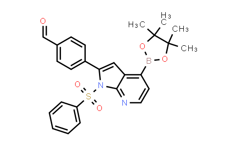 942921-70-2 | Benzaldehyde, 4-[1-(phenylsulfonyl)-4-(4,4,5,5-tetramethyl-1,3,2-dioxaborolan-2-yl)-1H-pyrrolo[2,3-b]pyridin-2-yl]-