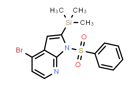 CAS No. 942922-08-9, 1H-Pyrrolo[2,3-b]pyridine, 4-bromo-1-(phenylsulfonyl)-2-(trimethylsilyl)-