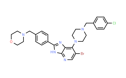 CAS No. 942949-19-1, 6-Bromo-7-[4-(4-chlorobenzyl)piperazin-1-yl]-2-[4-[(morpholin-4-yl)methyl]phenyl]-3H-imidazo[4,5-b]pyridine