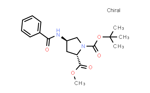 CAS No. 943134-37-0, 1-(tert-Butyl) 2-methyl (2S,4R)-4-benzamidopyrrolidine-1,2-dicarboxylate