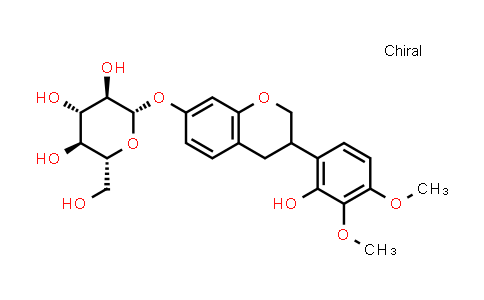 CAS No. 94367-43-8, 3,4-Dihydro-3-(2-hydroxy-3,4-dimethoxyphenyl)-2H-1-benzopyran-7-yl β-D-glucopyranoside