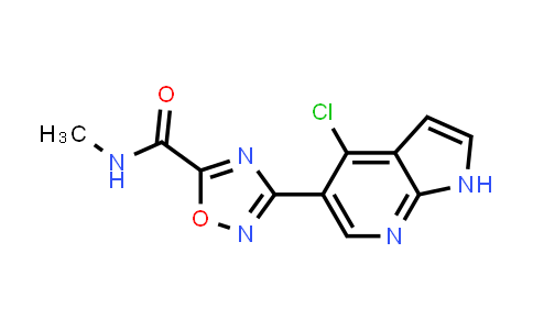 CAS No. 944122-71-8, 1,2,4-Oxadiazole-5-carboxamide, 3-(4-chloro-1H-pyrrolo[2,3-b]pyridin-5-yl)-N-methyl-