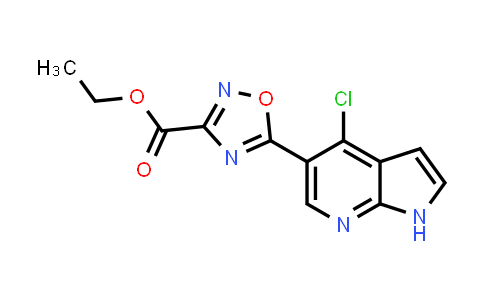 CAS No. 944123-59-5, 1,2,4-Oxadiazole-3-carboxylic acid, 5-(4-chloro-1H-pyrrolo[2,3-b]pyridin-5-yl)-, ethyl ester