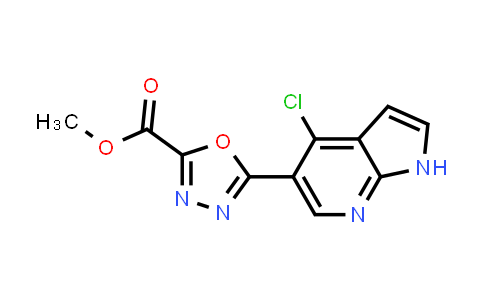 CAS No. 944123-60-8, 1,3,4-Oxadiazole-2-carboxylic acid, 5-(4-chloro-1H-pyrrolo[2,3-b]pyridin-5-yl)-, methyl ester