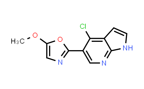 CAS No. 944123-66-4, 1H-Pyrrolo[2,3-b]pyridine, 4-chloro-5-(5-methoxy-2-oxazolyl)-