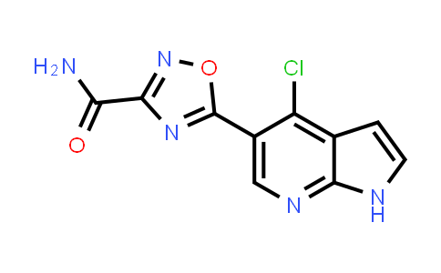 CAS No. 944124-22-5, 1,2,4-Oxadiazole-3-carboxamide, 5-(4-chloro-1H-pyrrolo[2,3-b]pyridin-5-yl)-
