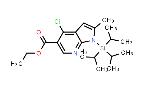 CAS No. 944124-44-1, ethyl 4-chloro-2-methyl-1-(triisopropylsilyl)-1H-pyrrolo[2,3-b]pyridine-5-carboxylate
