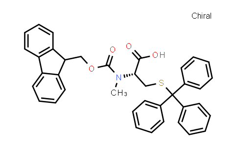 CAS No. 944797-51-7, N-(((9H-Fluoren-9-yl)methoxy)carbonyl)-N-methyl-S-trityl-L-cysteine