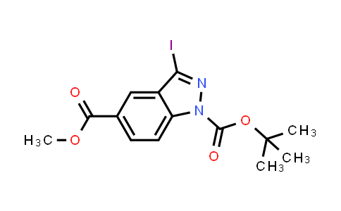 CAS No. 944904-57-8, 1-(tert-Butyl) 5-methyl 3-iodo-1H-indazole-1,5-dicarboxylate