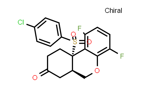 CAS No. 944945-07-7, (6aR,10aS)-10a-(4-chlorophenylsulfonyl)-1,4-difluoro-6a,7,10,10a-tetrahydro-6H-benzo[c]chromen-8(9H)-one