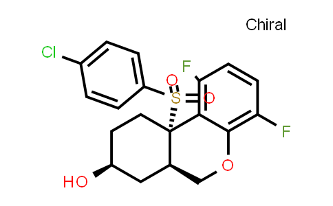 CAS No. 944949-06-8, (6aR,8S,10aS)-10a-(4-chlorophenylsulfonyl)-1,4-difluoro-6a,7,8,9,10,10a-hexahydro-6H-benzo[c]chromen-8-ol