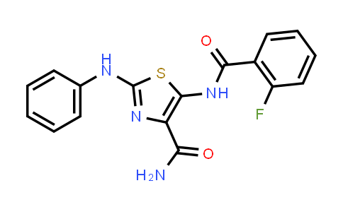 CAS No. 945194-00-3, 5-(2-Fluorobenzamido)-2-(phenylamino)thiazole-4-carboxamide