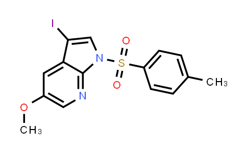 CAS No. 945256-30-4, 3-Iodo-5-methoxy-1-(4-methylbenzenesulfonyl)-1H-pyrrolo[2,3-b]pyridine