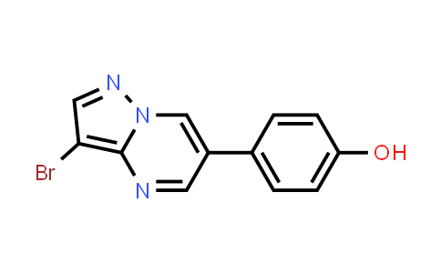 CAS No. 945376-95-4, 4-(3-Bromopyrazolo[1,5-a]pyrimidin-6-yl)phenol
