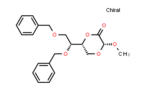CAS No. 960365-68-8, 1,4-Dioxan-2-one, 6-[(1R)-1,2-bis(phenylmethoxy)ethyl]-3-methoxy-, (3R,6R)-