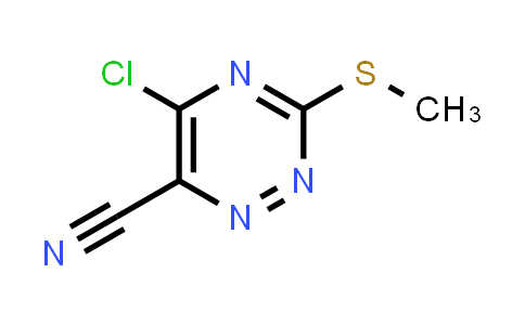 CAS No. 96259-45-9, 5-Chloro-3-(methylthio)-1,2,4-triazine-6-carbonitrile