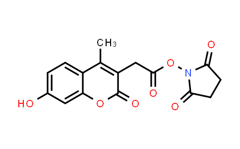 CAS No. 96735-88-5, 2,5-Dioxopyrrolidin-1-yl 2-(7-hydroxy-4-methyl-2-oxo-2H-chromen-3-yl)acetate