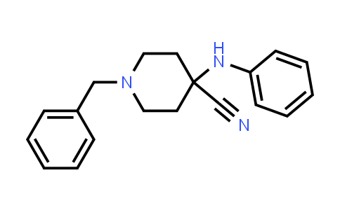 CAS No. 968-86-5, 1-Benzyl-4-(phenylamino)piperidine-4-carbonitrile
