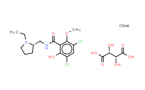 MC583416 | 98185-20-7 | 3,5-二氯-N-(1-乙基吡咯烷-2-基甲基)-2-羟基-6-甲氧基苯酰胺酒石酸酯盐
