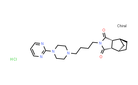 99095-10-0 | 4,7-Methano-1H-isoindole-1,3(2H)-dione, hexahydro-2-[4-[4-(2-pyrimidinyl)-1-piperazinyl]butyl]-, hydrochloride, (3aR,4S,7R,7aS)-rel-