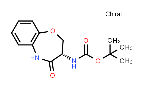 CAS No. 99197-80-5, Carbamic acid, [(3S)-2,3,4,5-tetrahydro-4-oxo-1,5-benzoxazepin-3-yl]-, 1,1-dimethylethyl ester