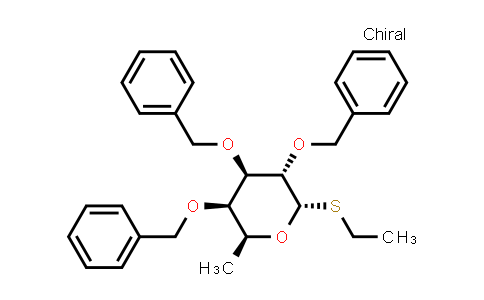 CAS No. 99409-34-4, (2S,3S,4R,5R,6S)-3,4,5-Tris(benzyloxy)-2-(ethylthio)-6-methyltetrahydro-2H-pyran