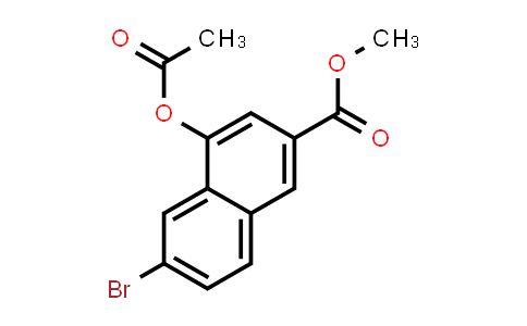 CAS No. 99660-52-3, 2-Naphthalenecarboxylic acid, 4-(acetyloxy)-6-bromo-, methyl ester