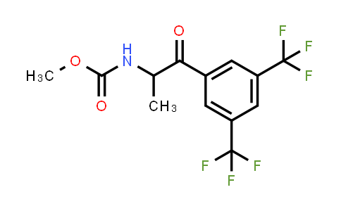 CAS No. 1363382-18-6, methyl N-{1-[3,5-bis(trifluoromethyl)phenyl]-1-oxopropan-2-yl}carbamate