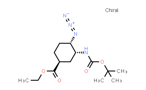 CAS No. 365997-34-8, ethyl (1S,3R,4S)-4-azido-3-{[(tert-butoxy)carbonyl]amino}cyclohexane-1-carboxylate
