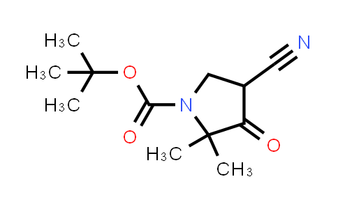 CAS No. 946497-94-5, tert-butyl 4-cyano-2,2-dimethyl-3-oxopyrrolidine-1-carboxylate