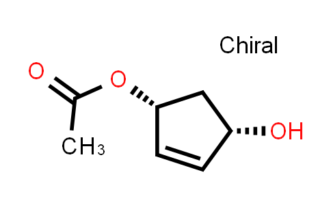 CAS No. 60410-18-6, (1R,4S)-4-hydroxycyclopent-2-en-1-yl acetate