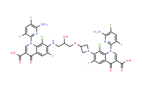 1093185-35-3 | 3-quinolinecarboxylic acid, 1-(6-amino-3,5-difluoro-2-pyridinyl)-7-[3-[3-[[1-(6-amino-3,5-difluoro-2-pyridinyl)-3-carboxy-8-chloro-6-fluoro-1,4-dihydro-4-oxo-7-quinolinyl]amino]-2-hydroxypropoxy]-1-azetidinyl]-8-chloro-6-fluoro-1,4-dihydro-4-oxo-