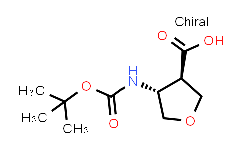 CAS No. 1821806-18-1, (3R,4R)-4-{[(tert-butoxy)carbonyl]amino}oxolane-3-carboxylic acid