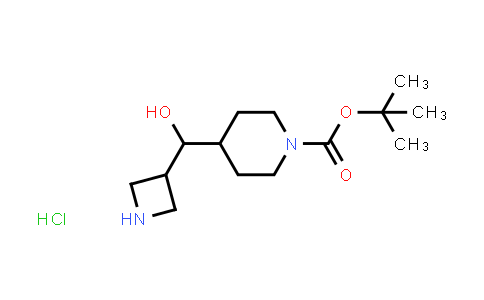 CAS No. 2227206-46-2, tert-butyl 4-[(azetidin-3-yl)(hydroxy)methyl]piperidine-1-carboxylate hydrochloride