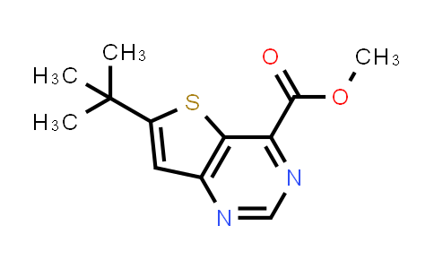 CAS No. 2231673-05-3, methyl 6-tert-butylthieno[3,2-d]pyrimidine-4-carboxylate