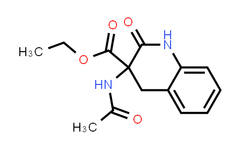 CAS No. 61548-64-9, 3-Quinolinecarboxylic acid, 3-(acetylamino)-1,2,3,4-tetrahydro-2-oxo-,ethyl ester